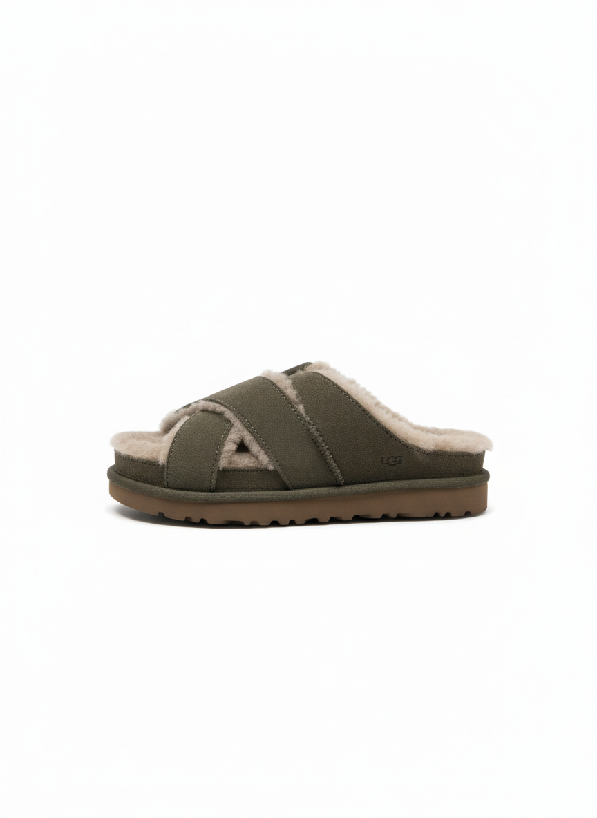 W Greenport Cross Strap Slide dense smoke | Bildmaterial bereitgestellt von SHOES.PLEASE.