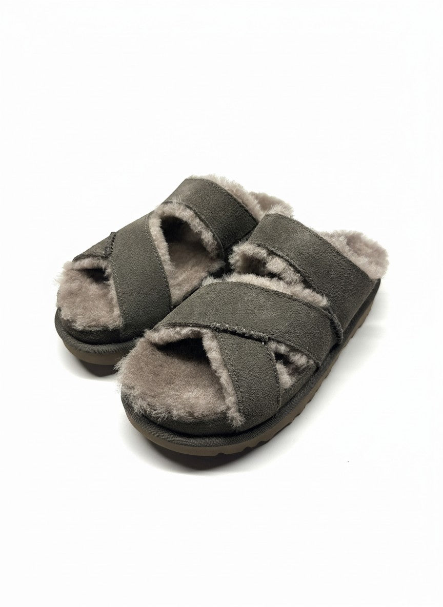 W Greenport Cross Strap Slide dense smoke | Bildmaterial bereitgestellt von SHOES.PLEASE.