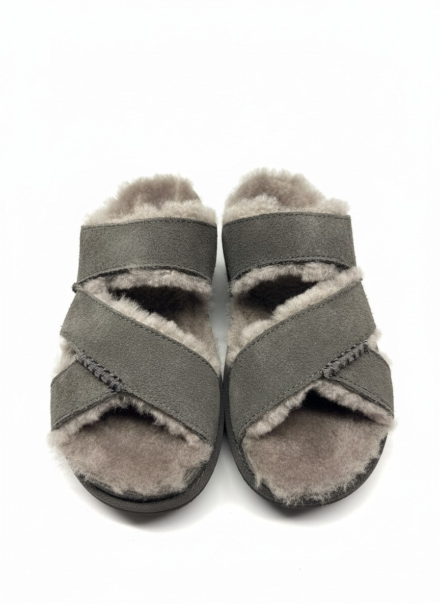 W Greenport Cross Strap Slide dense smoke | Bildmaterial bereitgestellt von SHOES.PLEASE.