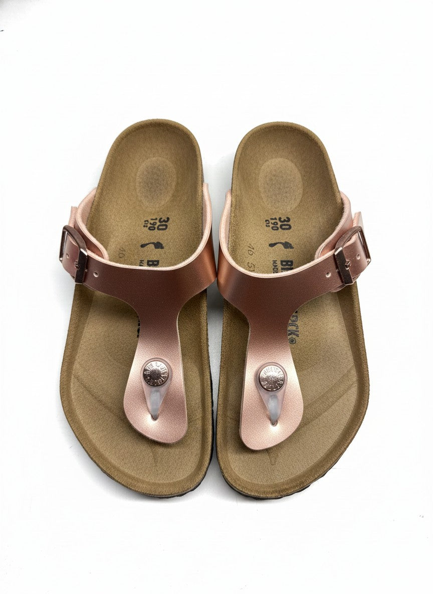 Gizeh Kids Birko-Flor Narrow electric metallic copper | Bildmaterial bereitgestellt von SHOES.PLEASE.