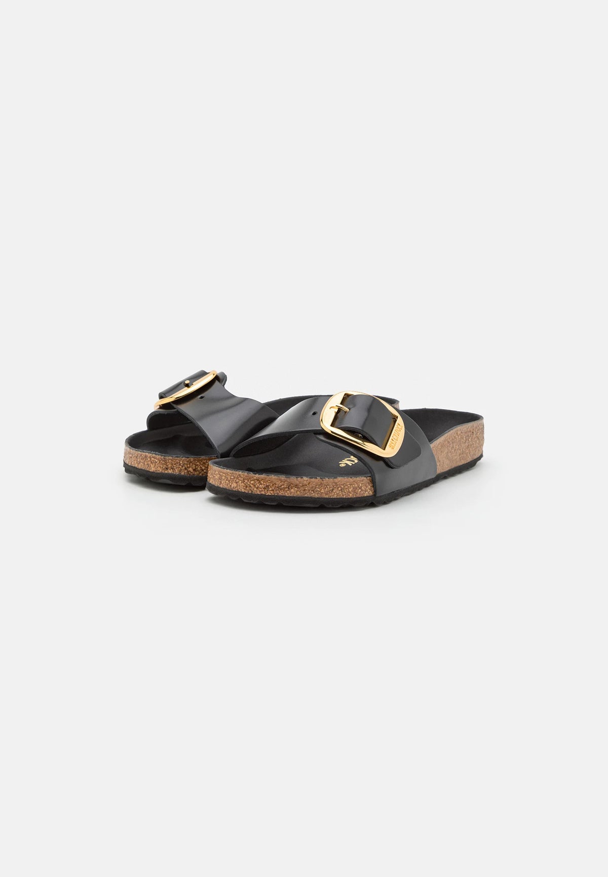 Madrid Big Buckle Natural Leather Patent Women Narrow nappa glamour | Bildmaterial bereitgestellt von SHOES.PLEASE.