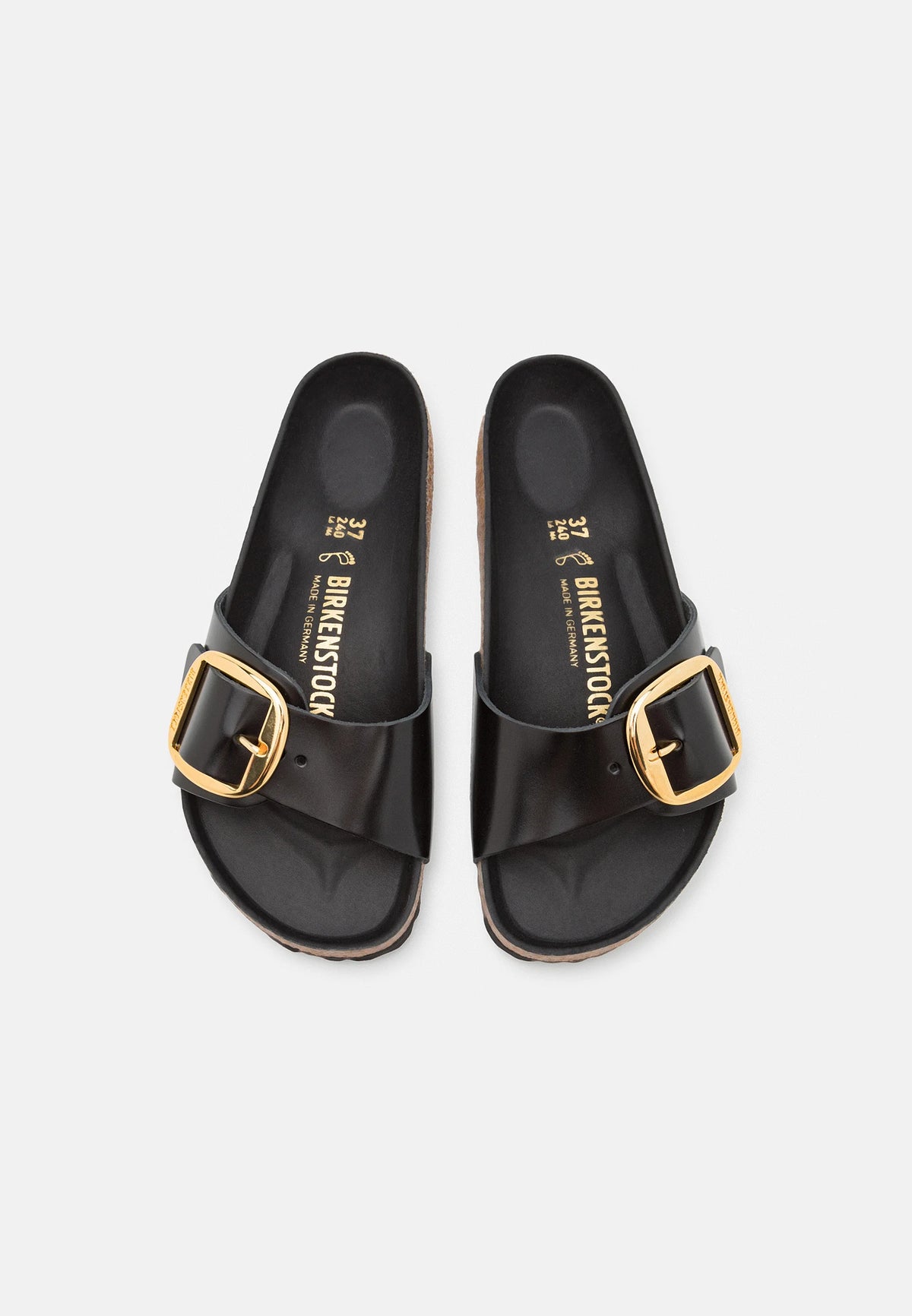Madrid Big Buckle Natural Leather Patent Women Narrow nappa glamour | Bildmaterial bereitgestellt von SHOES.PLEASE.