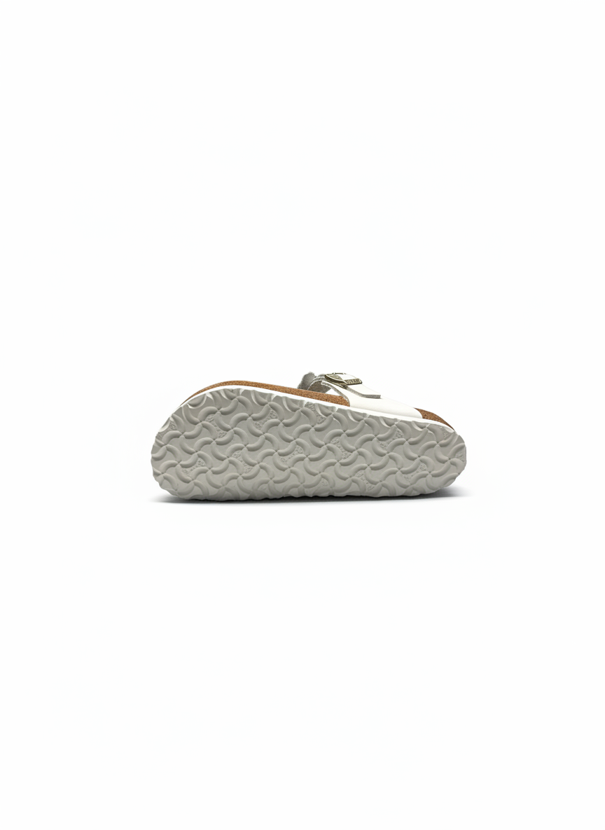 Gizeh Flower Embellishment Natural Leather Regular white | Bildmaterial bereitgestellt von SHOES.PLEASE.