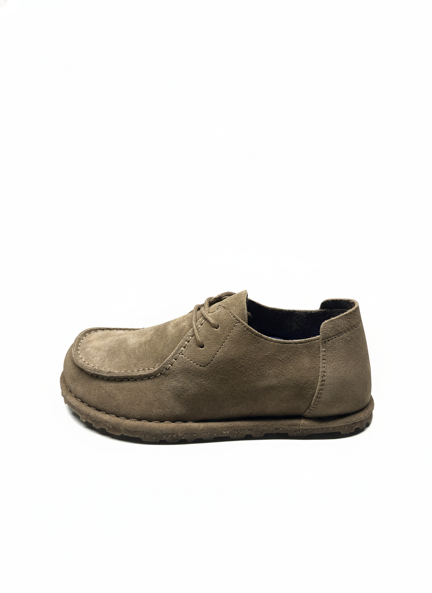 Utti Lace Suede Leather Narrow gray taupe | Bildmaterial bereitgestellt von SHOES.PLEASE.