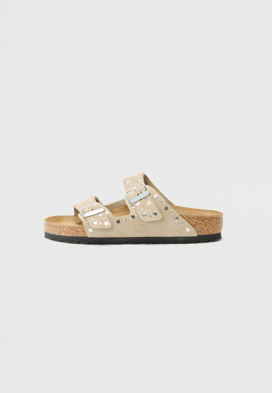 Arizona Rivets Suede Leather Women Narrow taupe