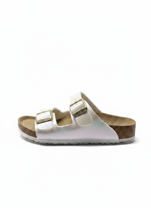 Arizona Kids Birko-Flor Girls Narrow electric metallic pearl