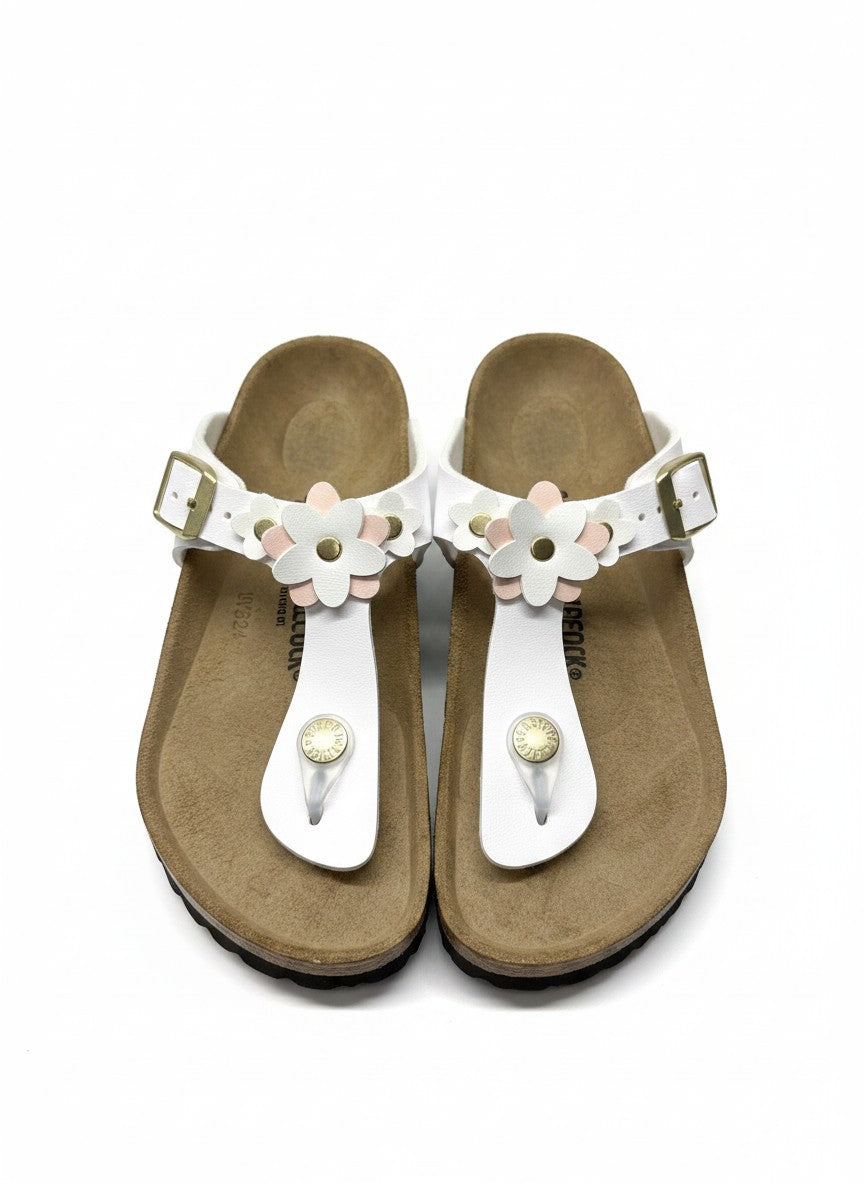 Gizeh Flowers Kids Birko-Flor Girls Narrow white | Bildmaterial bereitgestellt von SHOES.PLEASE.