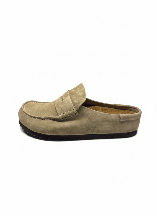 Naples Wrapped Suede Leather Unisex Regular taupe