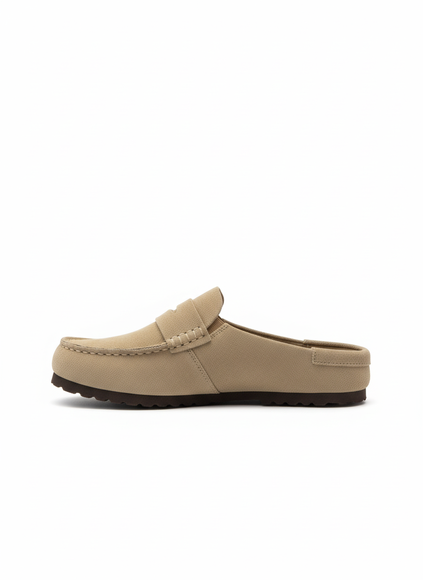 Naples Wrapped Suede Leather Unisex Narrow taupe | Bildmaterial bereitgestellt von SHOES.PLEASE.