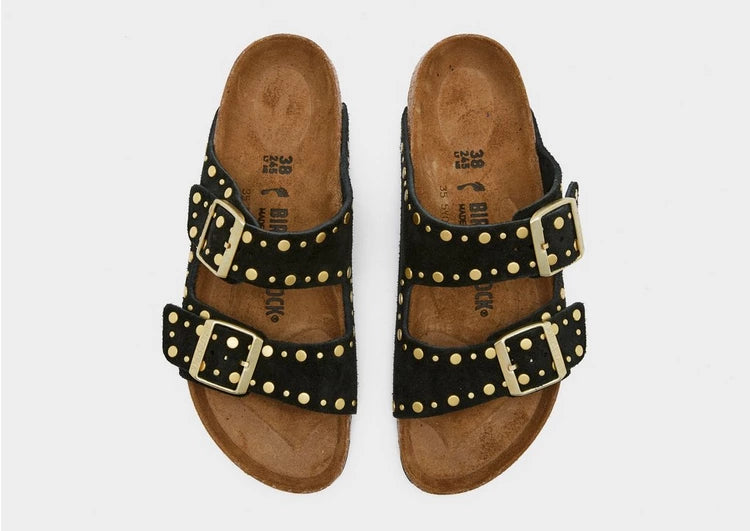 Arizona Rivets Suede Leather Women Narrow black | Bildmaterial bereitgestellt von SHOES.PLEASE.