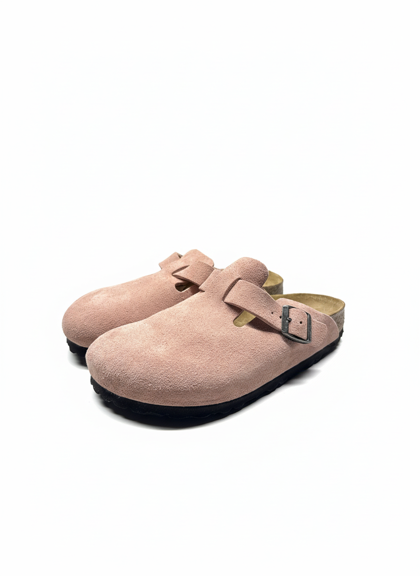 Boston Suede Leather Unisex Narrow pink clay | Bildmaterial bereitgestellt von SHOES.PLEASE.