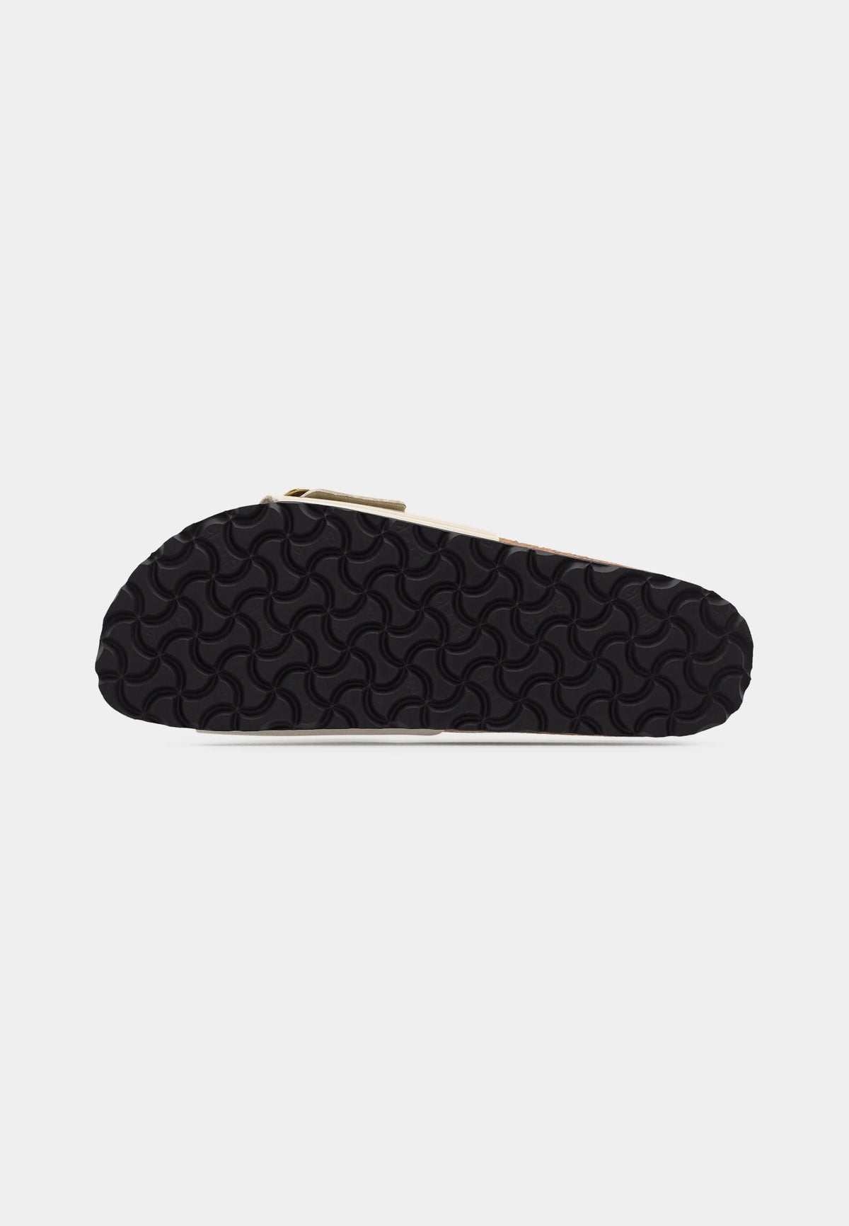 Madrid Big Buckle Natural Leather Patent Women Narrow high-shine oyster | Bildmaterial bereitgestellt von SHOES.PLEASE.