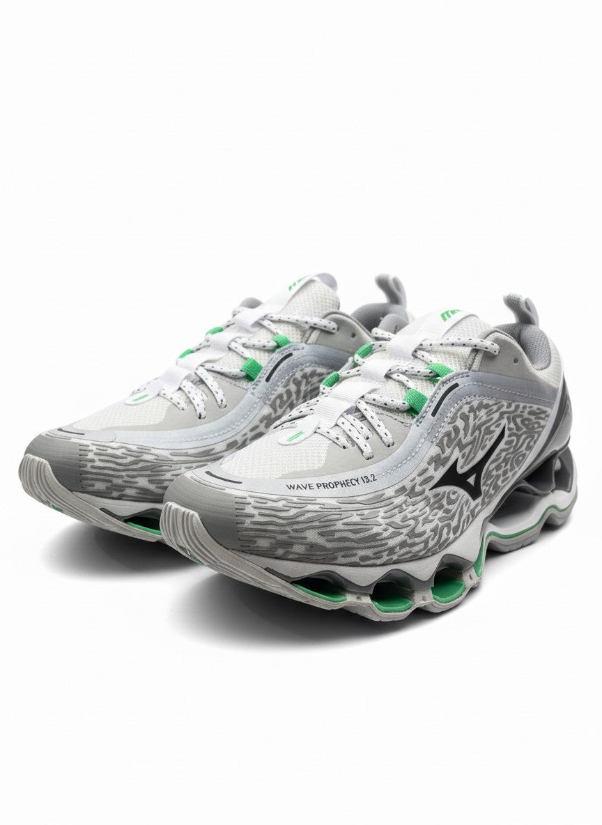 SHOE WAVE PROPHECY 13.2 harbor mist/black/vibrant green | Bildmaterial bereitgestellt von SHOES.PLEASE.