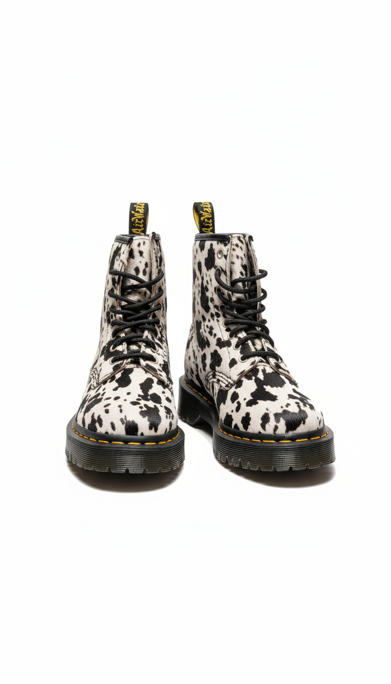 1460 Bex Print Hair On cream+black dalmatian | Bildmaterial bereitgestellt von SHOES.PLEASE.