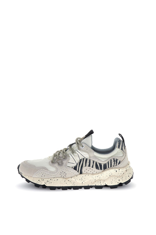 YAMANO 3 UNI SUEDE/NYLON/ANIMALIER weiss