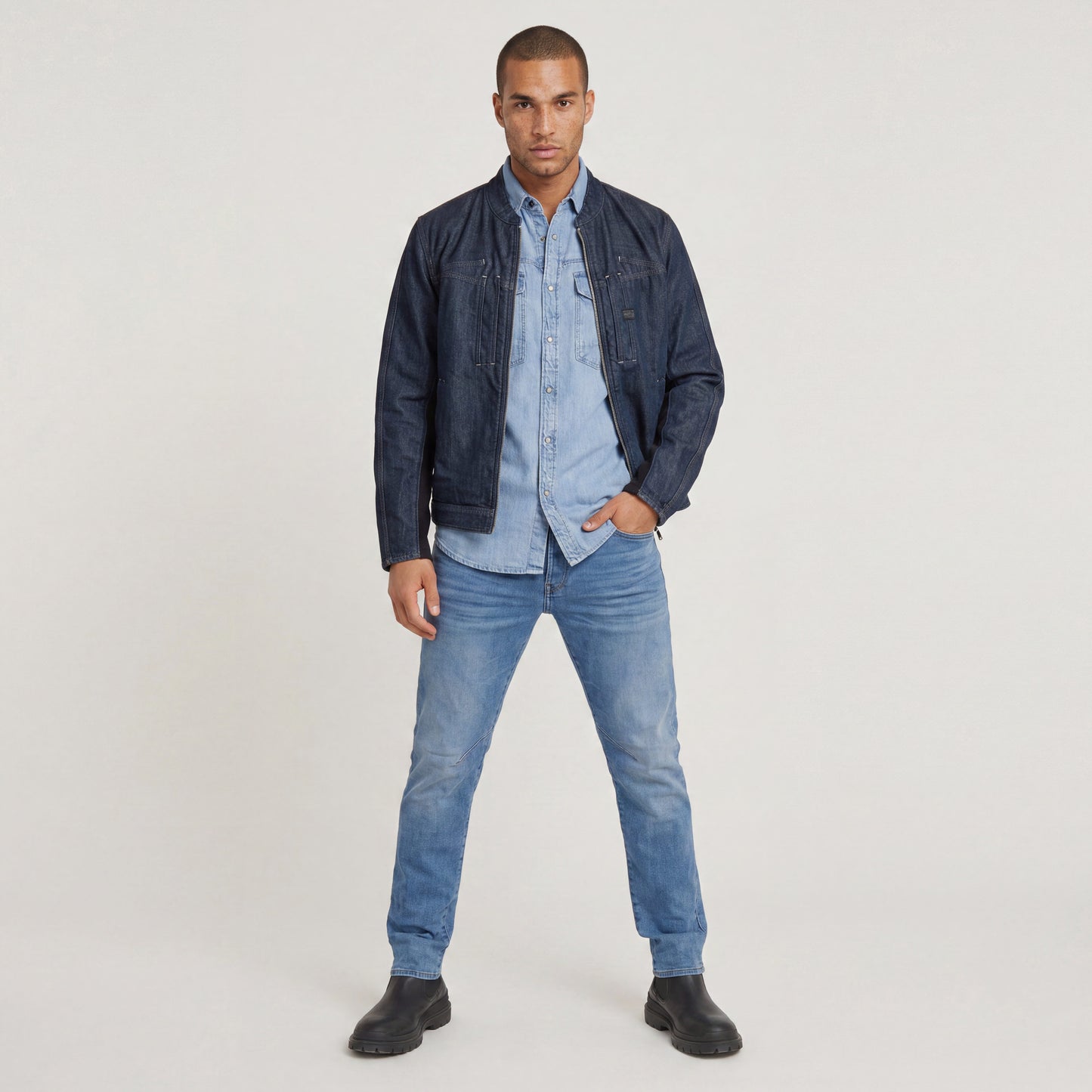 D-Staq 5-pkt Slim lt indigo aged | Bildmaterial bereitgestellt von SHOES.PLEASE.
