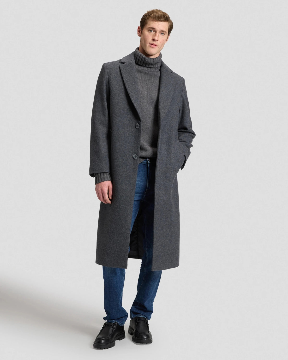 LONG WOOL CAR COAT heather grey | Bildmaterial bereitgestellt von SHOES.PLEASE.