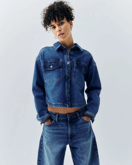 FLAP POCKET SHIRT VINTAGE blues