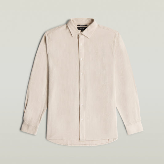 Clean Regular Shirt l\s white