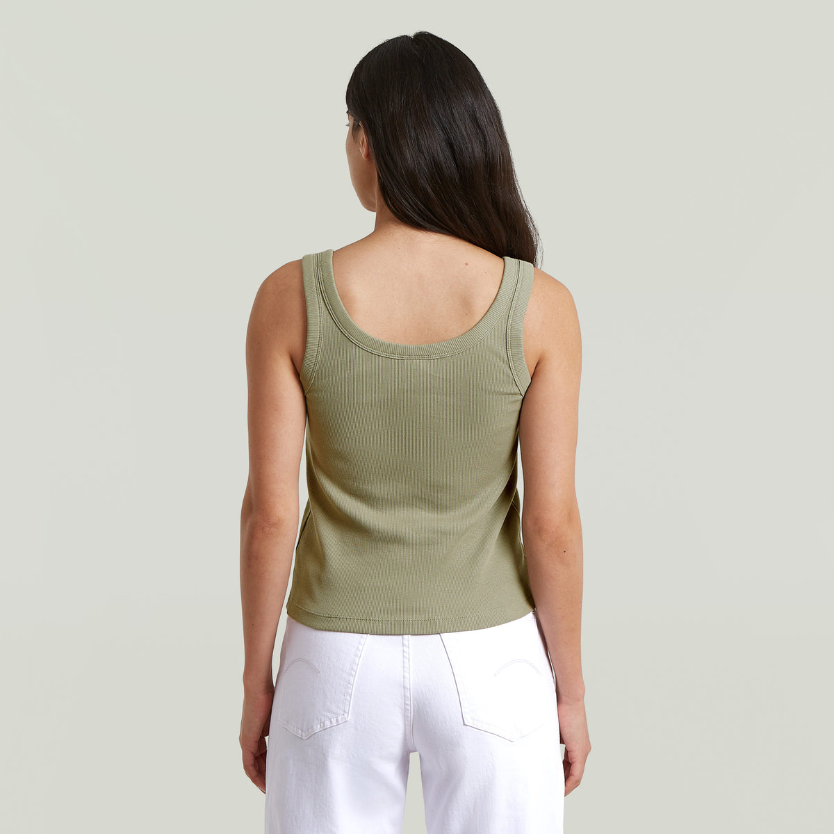 Slim rib tank t wmn green | Bildmaterial bereitgestellt von SHOES.PLEASE.