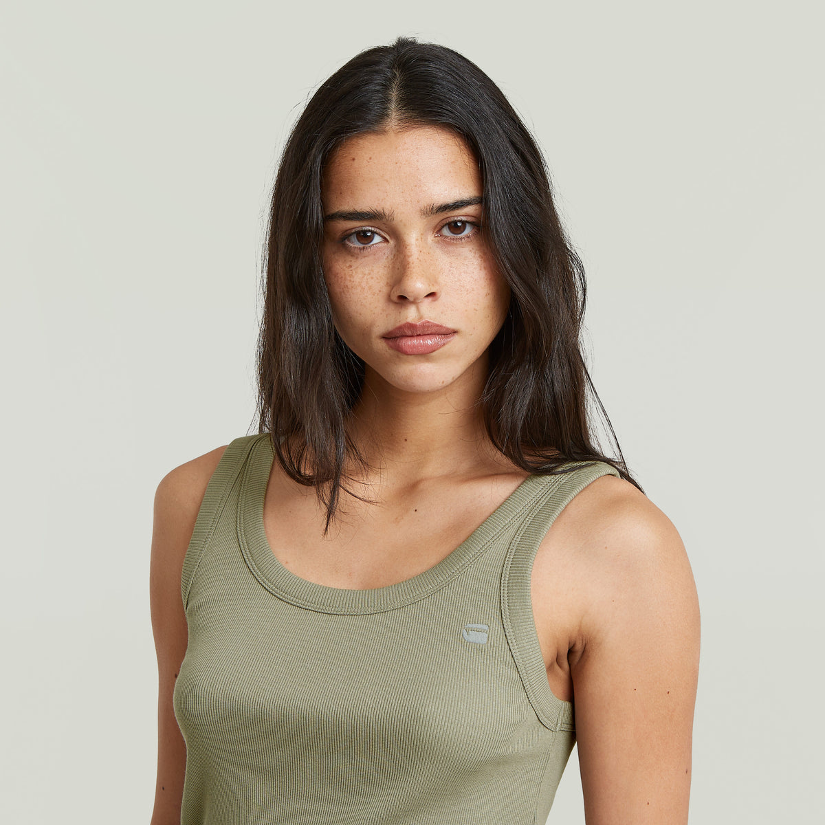 Slim rib tank t wmn green | Bildmaterial bereitgestellt von SHOES.PLEASE.