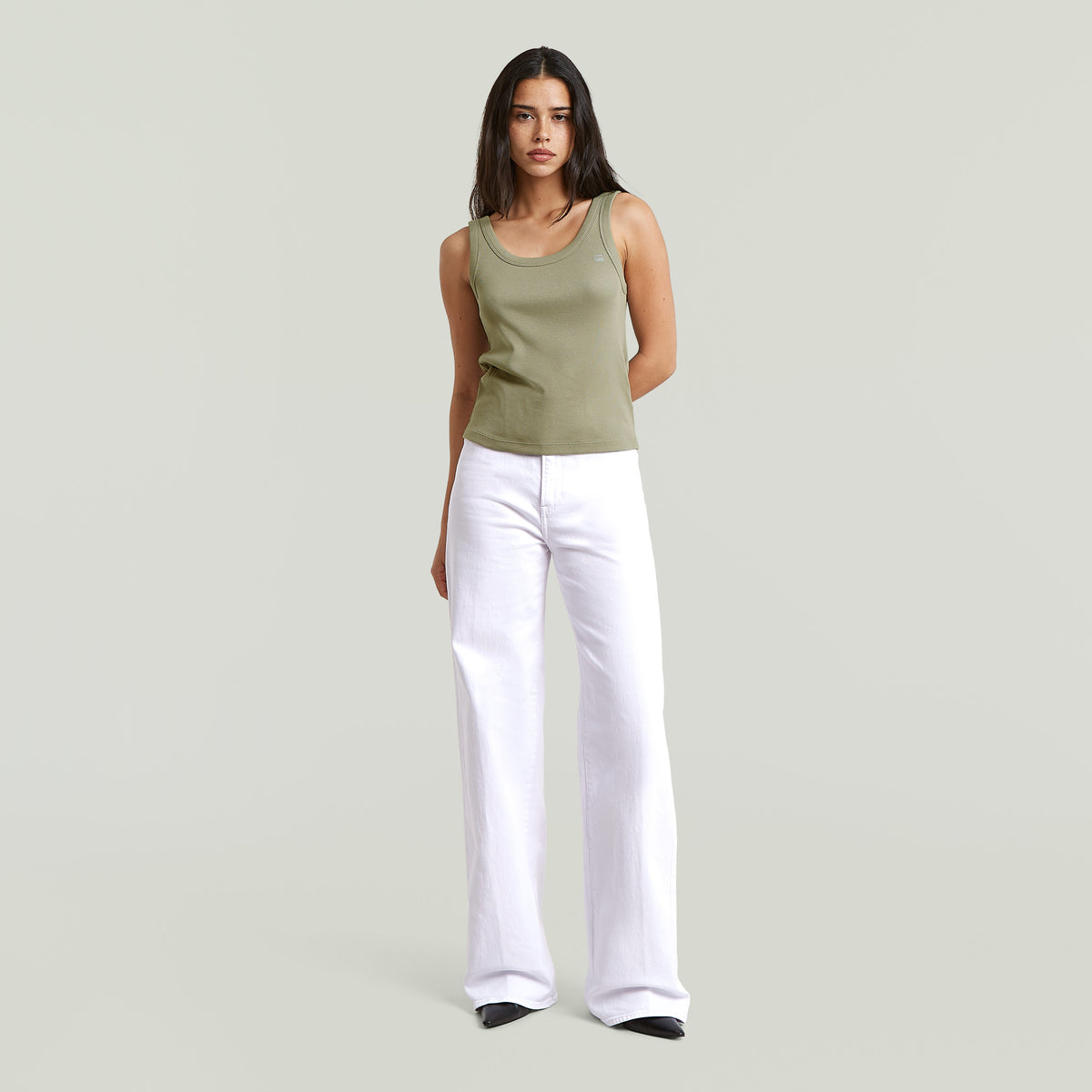 Slim rib tank t wmn green | Bildmaterial bereitgestellt von SHOES.PLEASE.