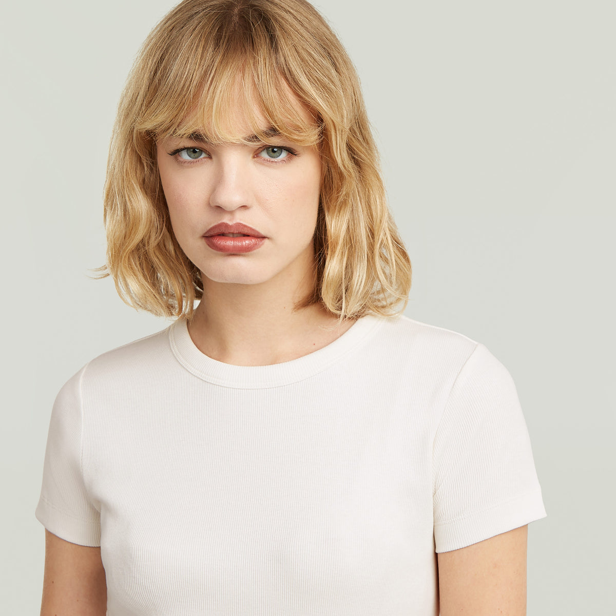 Slim rib t wmn white | Bildmaterial bereitgestellt von SHOES.PLEASE.