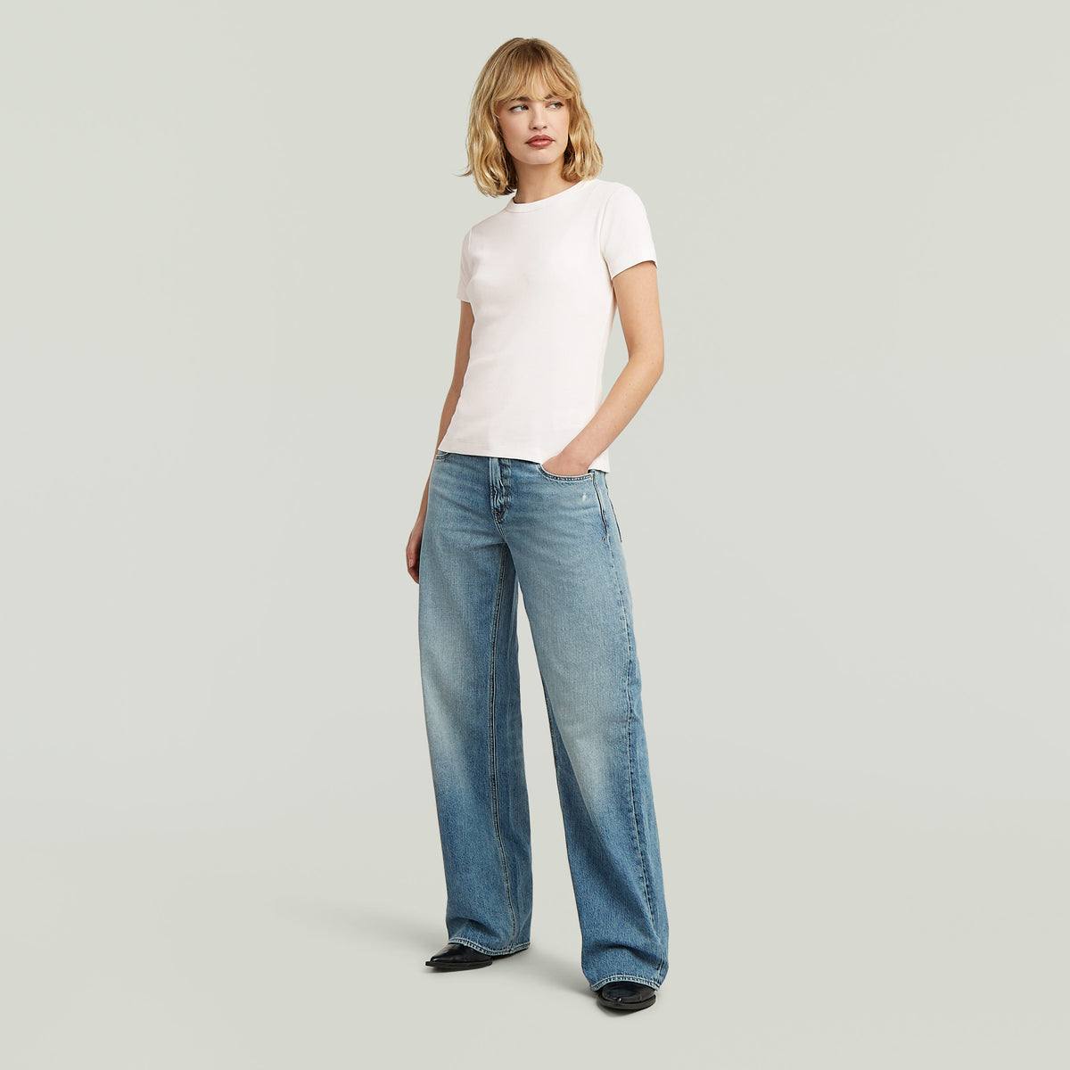Slim rib t wmn white | Bildmaterial bereitgestellt von SHOES.PLEASE.
