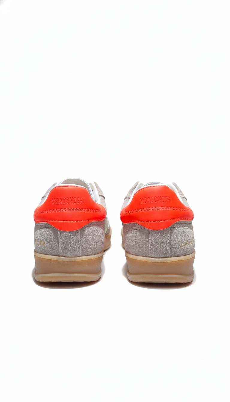 CLUB BRIAR ROOT WASHED SUEDE FLUO RUBBER LEATHER BACKTAB taupe orange | Bildmaterial bereitgestellt von SHOES.PLEASE.