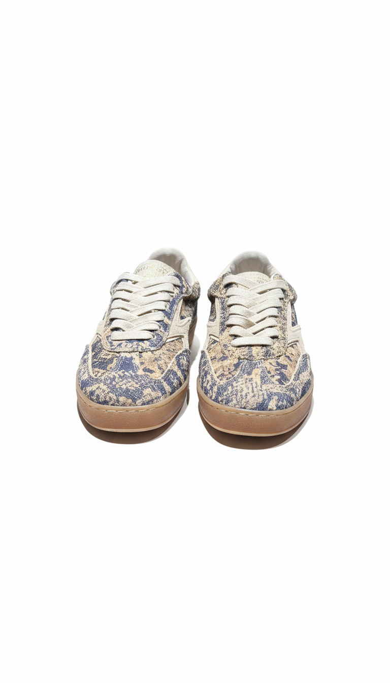CLUB DELUXE DESERT SNAKE PRINT LONG HAIR SUEDE SAND LOGO pyton printed brown | Bildmaterial bereitgestellt von SHOES.PLEASE.