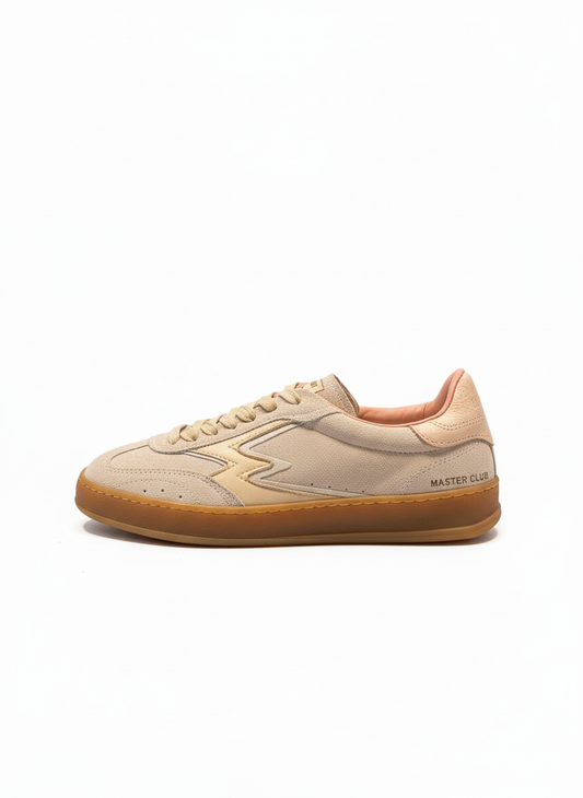 CLUB OFF WHITE STONEWASH SUEDE LIGHT LOGO AND DETAILS pink
