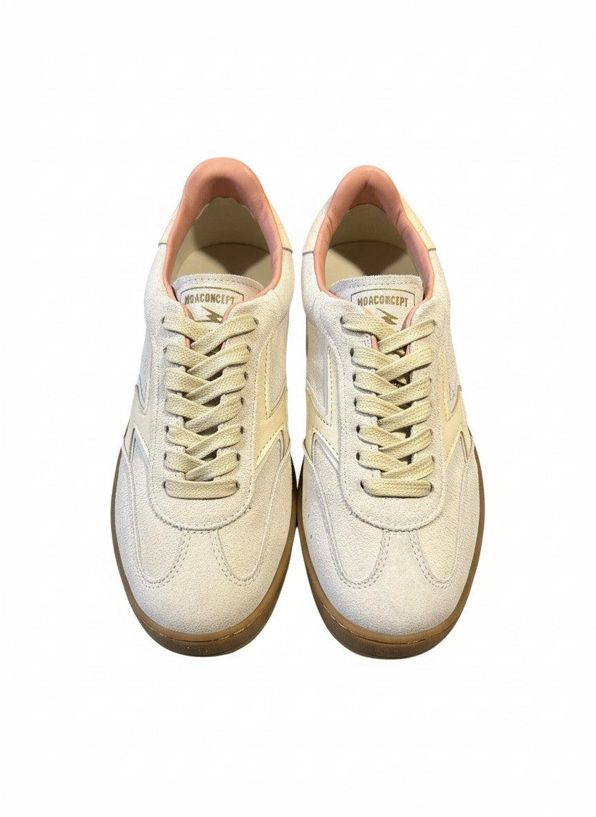 CLUB OFF WHITE STONEWASH SUEDE LIGHT LOGO AND DETAILS pink | Bildmaterial bereitgestellt von SHOES.PLEASE.