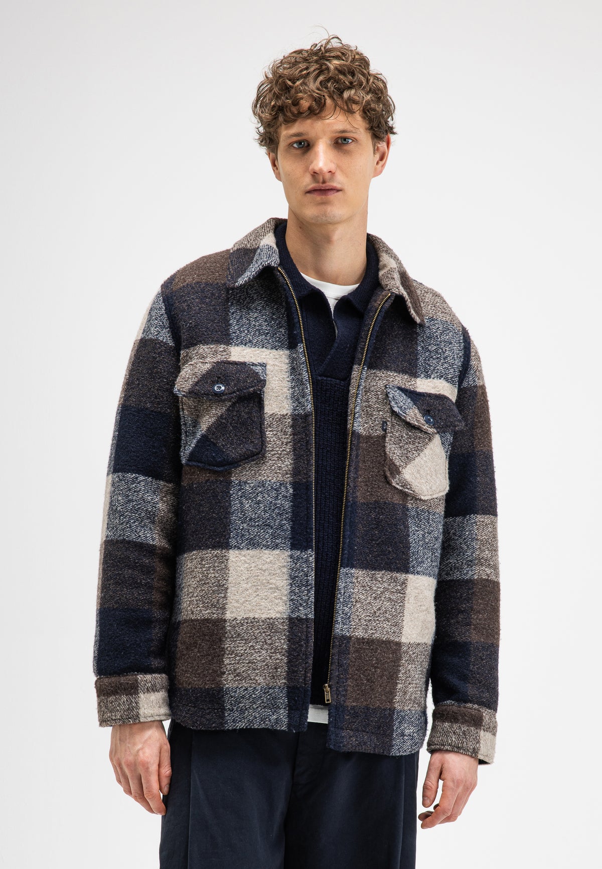Vance Wool Check Overshirt chestnut brown | Bildmaterial bereitgestellt von SHOES.PLEASE.