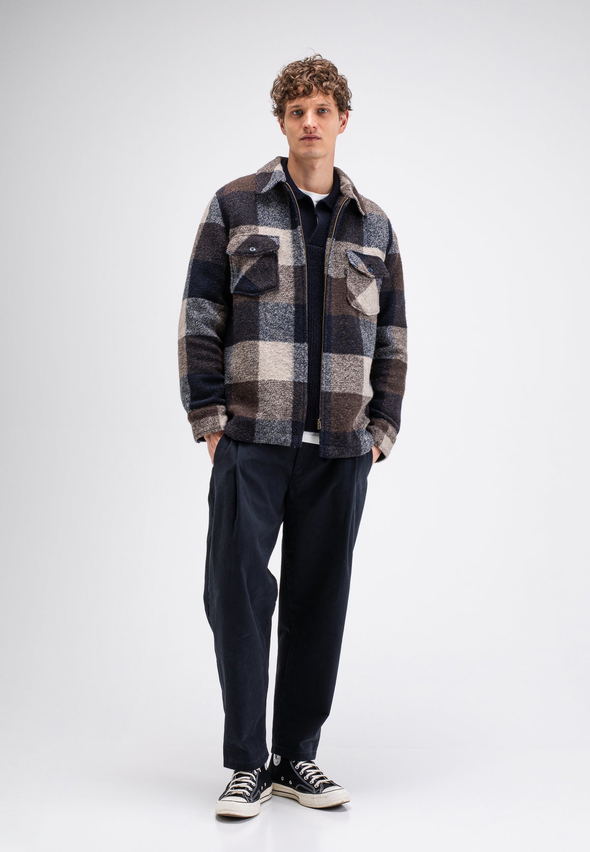 Vance Wool Check Overshirt chestnut brown | Bildmaterial bereitgestellt von SHOES.PLEASE.