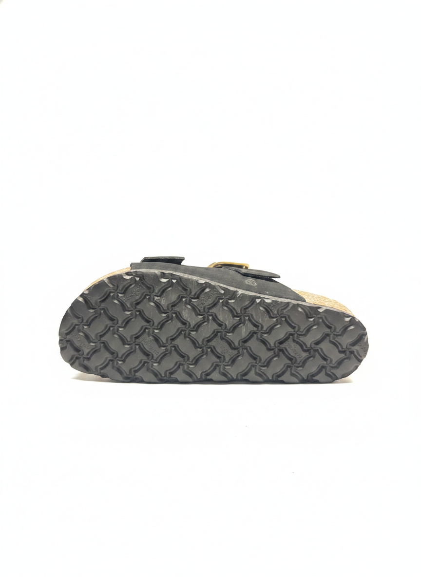 JERBA-700 Sandalia plana NOBUCK negro/vison | Bildmaterial bereitgestellt von SHOES.PLEASE.