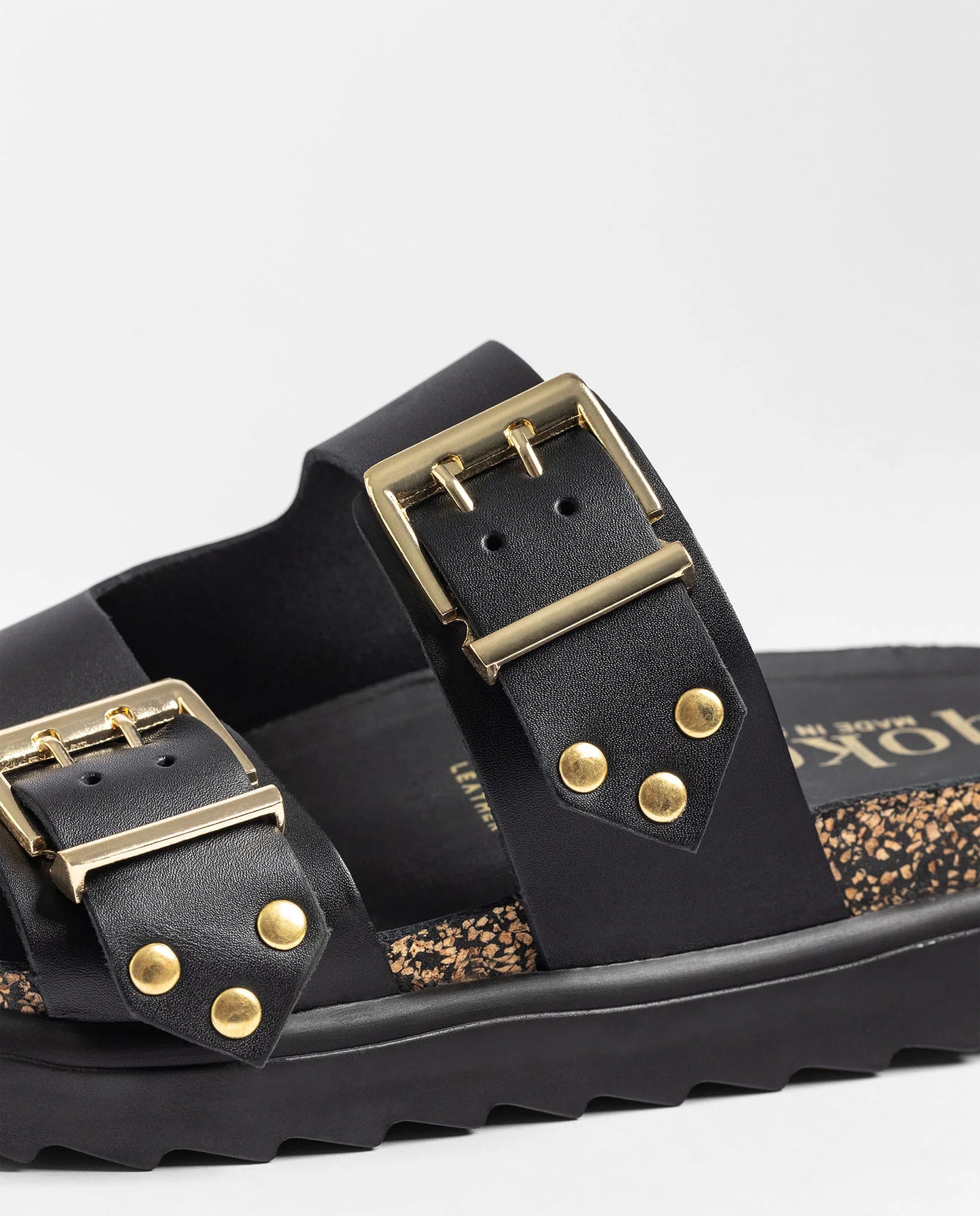 TUNEZ-262 Sandalia plana COCO negro | Bildmaterial bereitgestellt von SHOES.PLEASE.