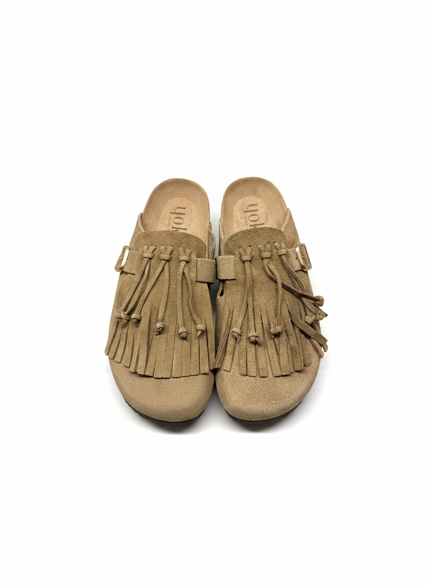 ZUECO-260 Zueco plano SERRAJE mushroom | Bildmaterial bereitgestellt von SHOES.PLEASE.