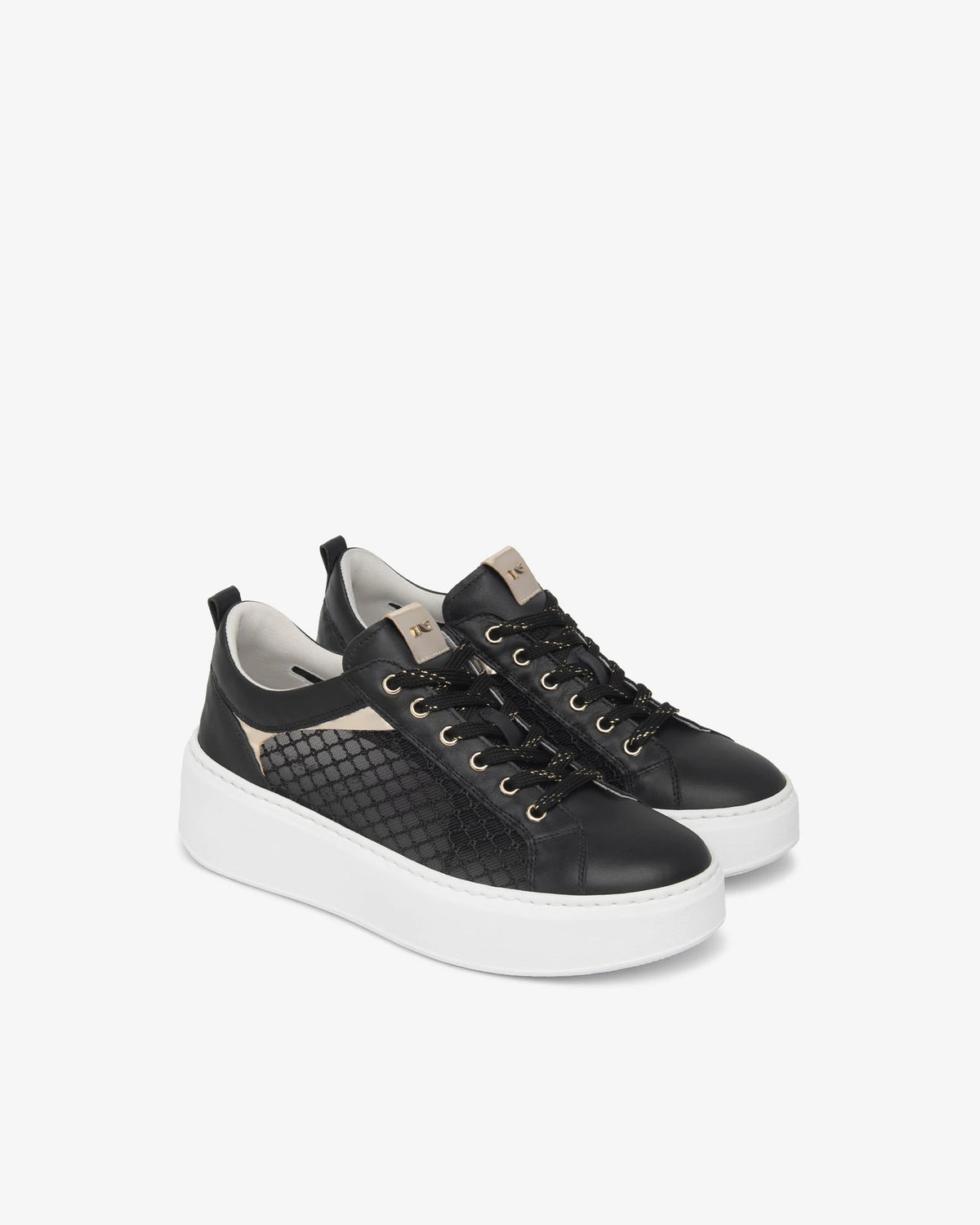 Guanto Nero T.Palladium Net Nero T.Brill Platino 6074 PU black | Bildmaterial bereitgestellt von SHOES.PLEASE.