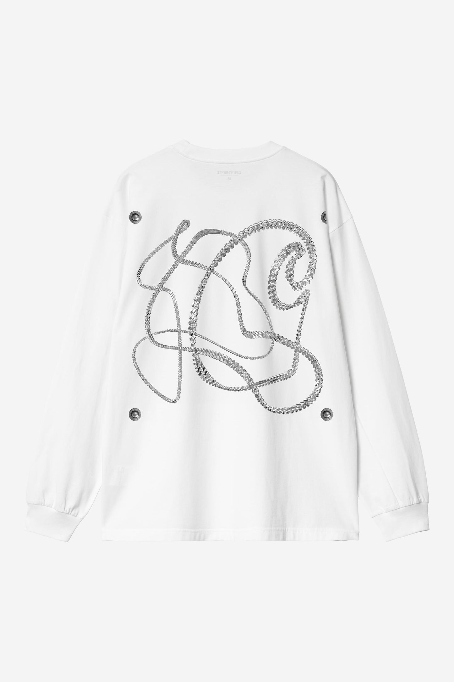 L/S Chain Link T-Shirt white/silver | Bildmaterial bereitgestellt von SHOES.PLEASE.