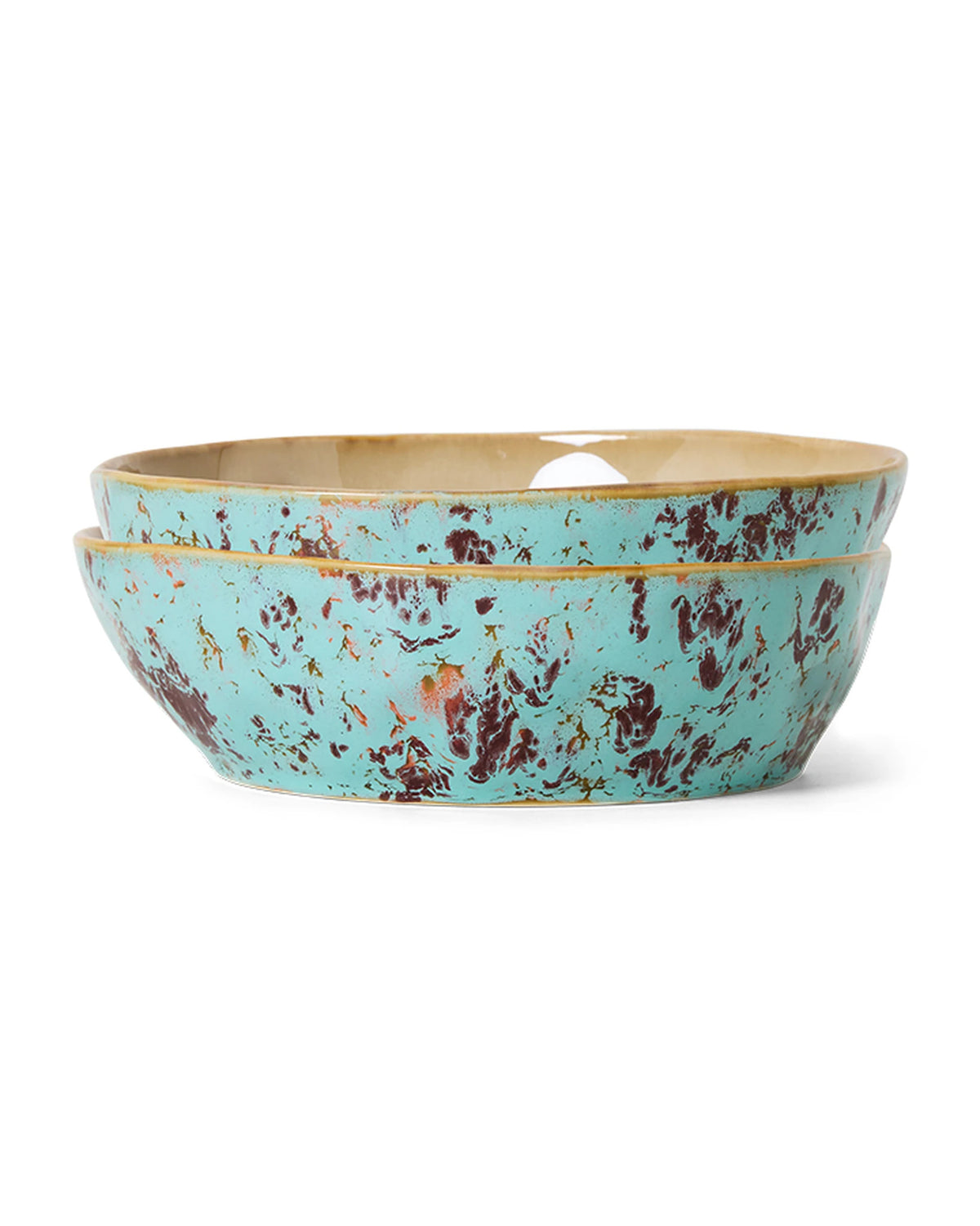 70s ceramics: pasta bowls, patina (set of 2) multicolour | Bildmaterial bereitgestellt von SHOES.PLEASE.