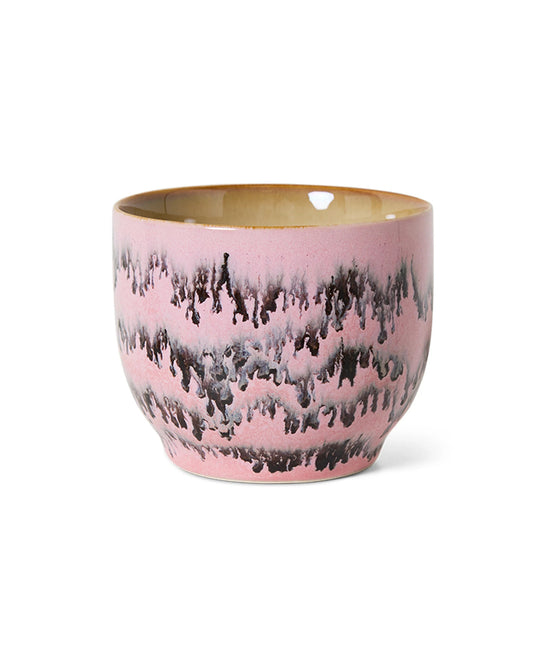 70s ceramics: café cup, bubble multicolour