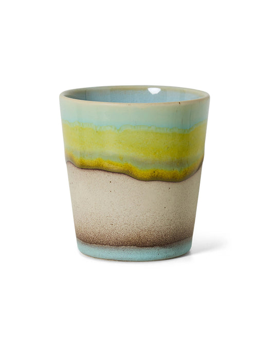 70s ceramics: coffee mug, glint multicolour