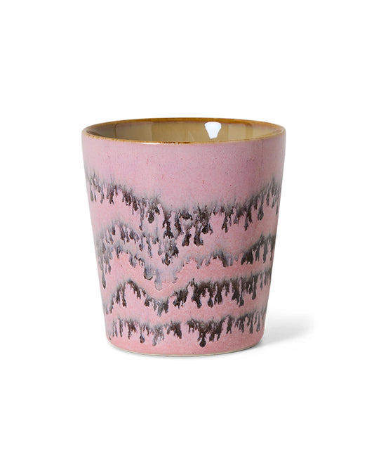 70s ceramics: coffee mug, bubble multicolour
