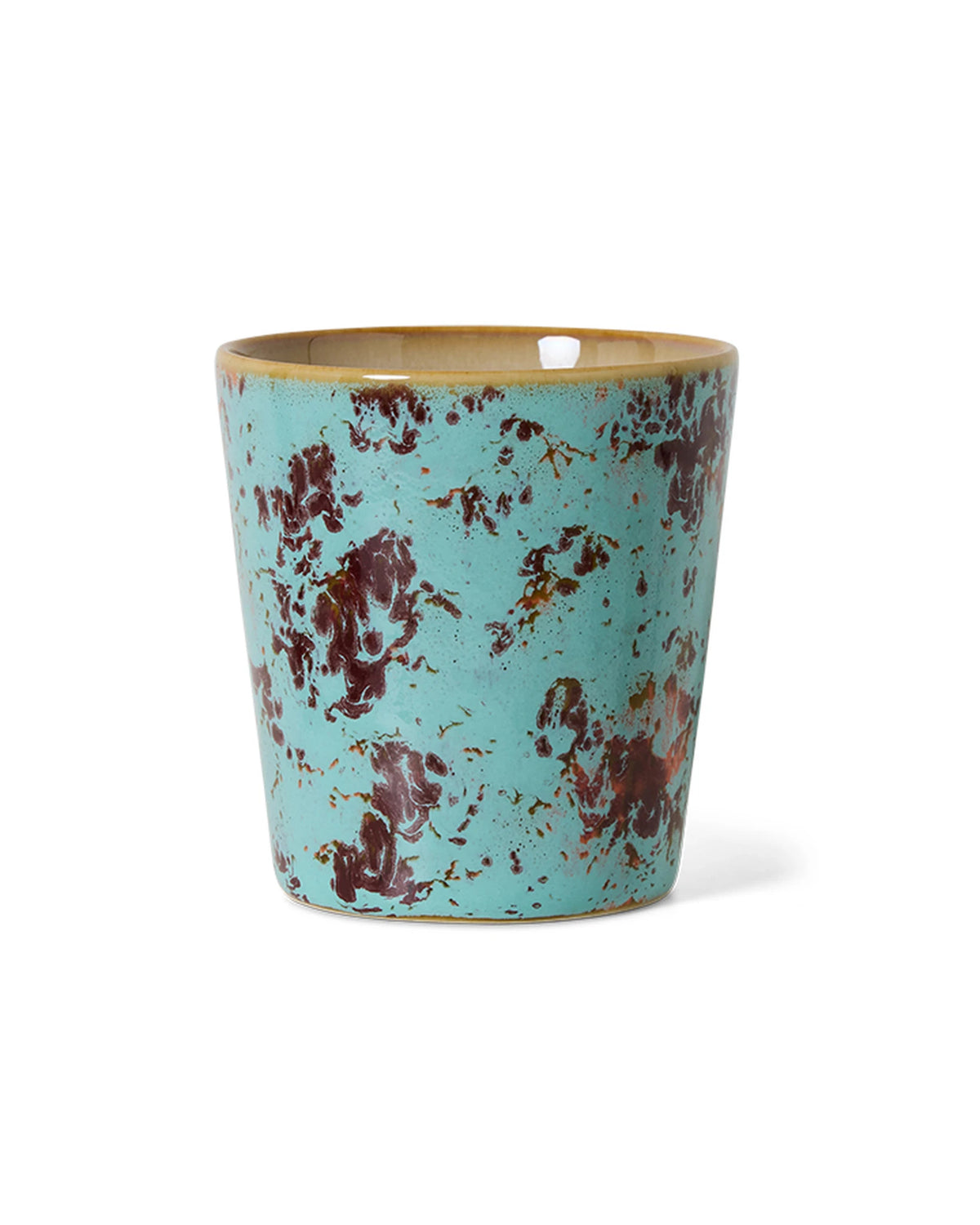 70s ceramics: coffee mug, patina multicolour | Bildmaterial bereitgestellt von SHOES.PLEASE.