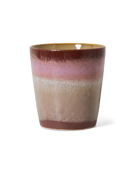 70s ceramics: coffee mug, bloom multicolour