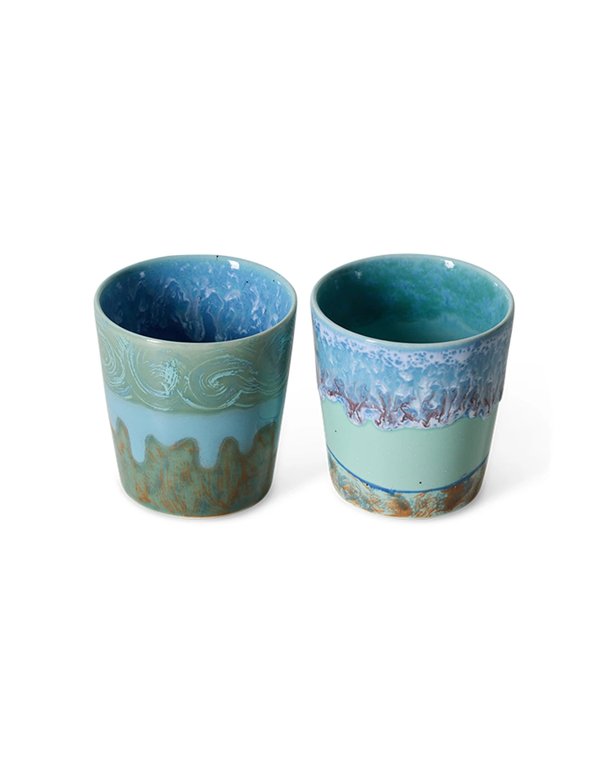 HKLIVING Kaffeebecher 70s ceramics Van Gogh Selbstporträt 2er-Set blau | Bildmaterial bereitgestellt von SHOES.PLEASE.