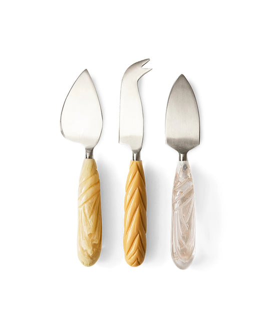 Cheese knives, cream (set of 3) cream