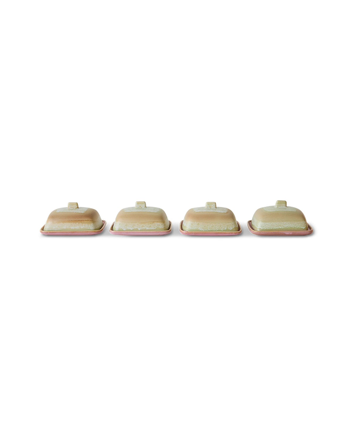 70s ceramics: butter dish, skyline multicolour | Bildmaterial bereitgestellt von SHOES.PLEASE.