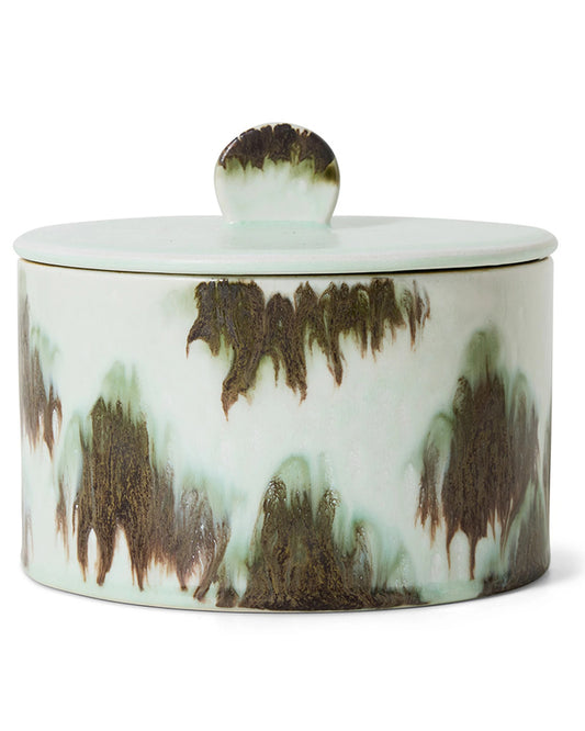 70s ceramics: cookie jar, tide multicolour