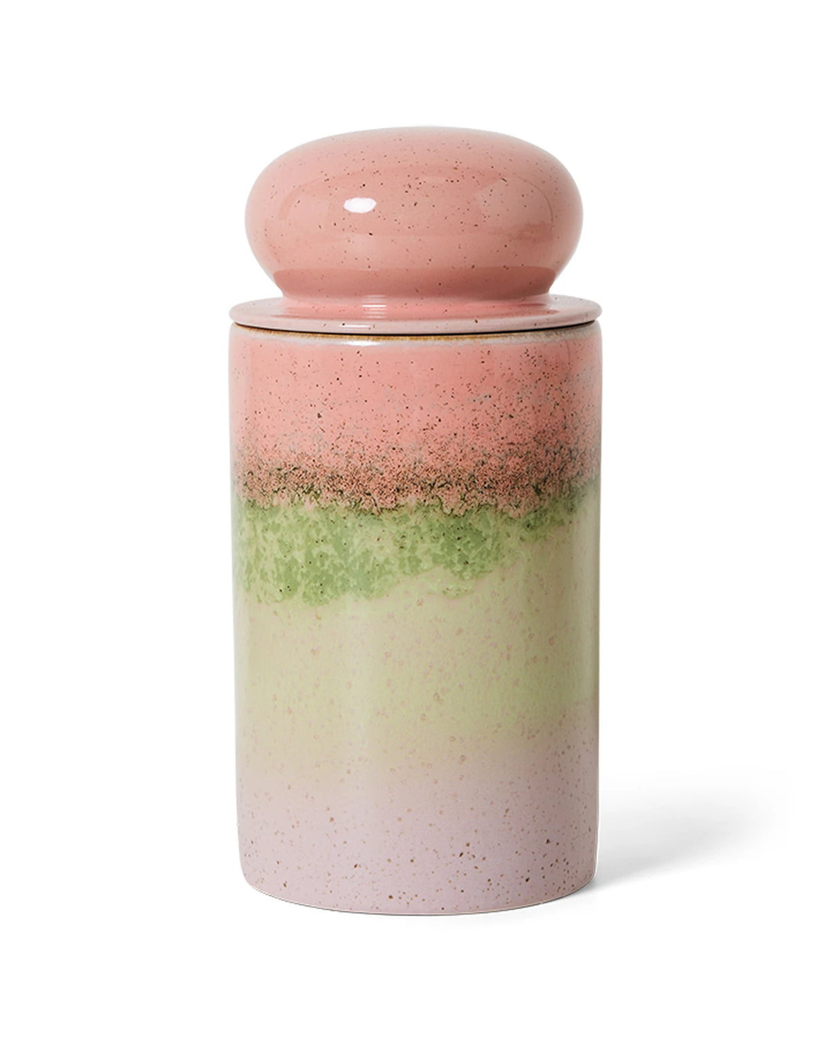 70s ceramics: storage jar, glaze multicolour | Bildmaterial bereitgestellt von SHOES.PLEASE.